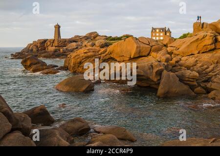 Côte de Granit Rose Stockfoto