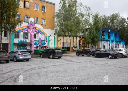 Telliskivi ist ein ehemaliger Industriekomplex und heute das kreative Zentrum Tallinns. Tallinn, Estland Stockfoto