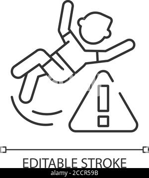 Seien Sie vorsichtig lineare Symbol Stock Vektor