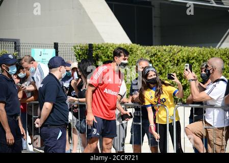 Mattia Perin kommt am ersten Tag der Saison (2020/2021) für den FC Juventus im Allianz Stadion in Turin, Italien an 24. august 2020 (Foto: Alberto Gandolfo/Pacific Press) Stockfoto