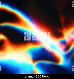 Abstrakte Regenbogen bunte Neon Malerei Kunst helle Linien und mehrfarbig Flecken Stock Vektor
