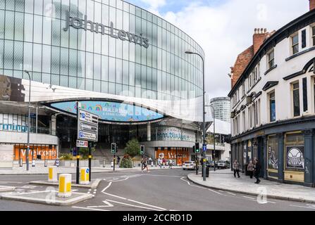 Der John Lewis Birmingham Store in Grand Central (ehemals New Street) Station. Kürzlich wurde bekannt gegeben, dass der 2015 eröffnete Laden in diesem Jahr dauerhaft schließen wird. Stockfoto