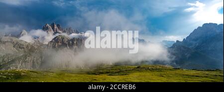 Malerischer Blick auf die schöne Landschaft in den Alpen, herrliche Natur der Dolomiten Italien Alpen. Stockfoto