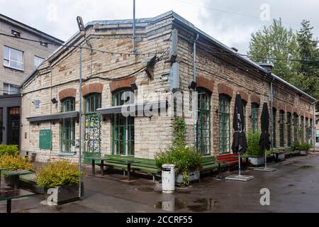 Telliskivi ist ein ehemaliger Industriekomplex und heute das kreative Zentrum Tallinns. Tallinn, Estland Stockfoto