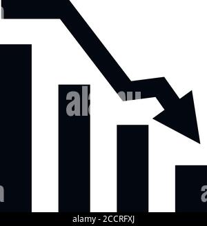 Symbol für Regressionspreis. Einfache Illustration des Regressionspreisvektorikons für Web-Design isoliert auf weißem Hintergrund Stock Vektor