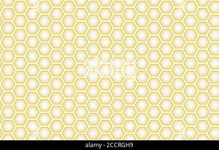 Bienenhonig Kamm Hintergrund nahtlos. Vektor-Muster von Bienenwabenzellen. Illustration nahtlose Textur. Geometrischer Druck Stock Vektor