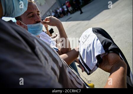 Turin, Italien. August 2020. Turin. Erster Tag von Pirlo's Juventus Trainingslager auf dem Foto: Kredit: Independent Photo Agency/Alamy Live News Stockfoto