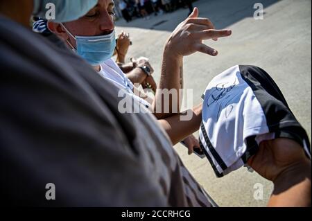 Turin, Italien. August 2020. Turin. Erster Tag von Pirlo's Juventus Trainingslager auf dem Foto: Kredit: Independent Photo Agency/Alamy Live News Stockfoto