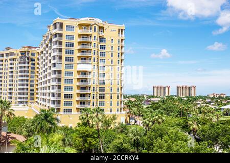 Cape Coral Florida, Westin Cape Coral Resort in Marina Village, Tarpon Point Marina, Wohnanlage, Eigentumswohnungen Eigentumswohnungen Eigentumswohnungen Bewohner Stockfoto