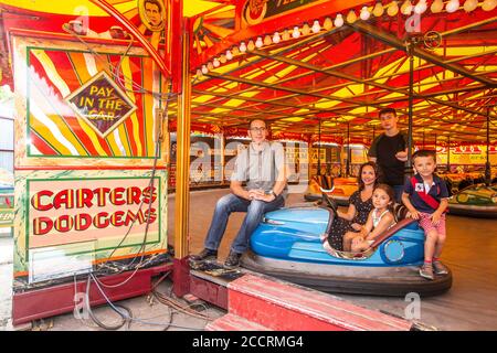 Carters Steam Fair, betrieben von Jobs und Georgina Carter, Vintage Fairground Rides gegründet 1977 von John und Anna Carter, Maidenhead, England, Großbritannien Stockfoto