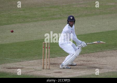 CHESTER LE STREET, ENGLAND. 24. AUGUST 2020 Wayne Madsen von Derbyshire während der Bob Willis Trophy Spiel zwischen Durham County Cricket Club und Derbyshire County Cricket Club in Emirates Riverside, Chester le Street (Kredit: Mark Fletcher / MI News) Kredit: MI Nachrichten & Sport /Alamy Live News Stockfoto