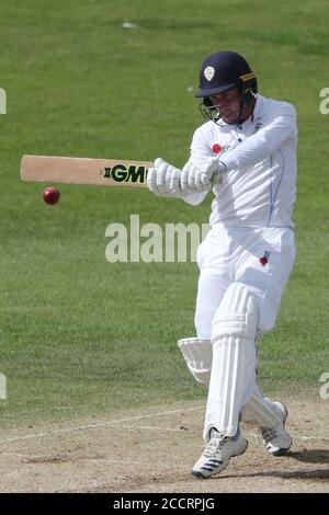 CHESTER LE STREET, ENGLAND. 24. AUGUST 2020 Wayne Madsen von Derbyshire während der Bob Willis Trophy Spiel zwischen Durham County Cricket Club und Derbyshire County Cricket Club in Emirates Riverside, Chester le Street (Kredit: Mark Fletcher / MI News) Kredit: MI Nachrichten & Sport /Alamy Live News Stockfoto