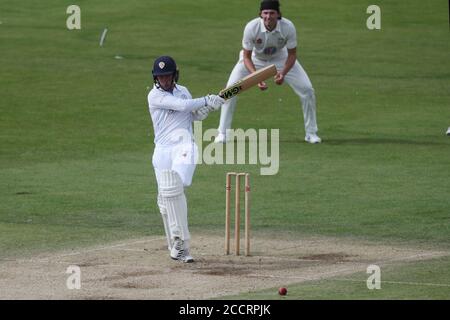 CHESTER LE STREET, ENGLAND. 24. AUGUST 2020 Wayne Madsen von Derbyshire während der Bob Willis Trophy Spiel zwischen Durham County Cricket Club und Derbyshire County Cricket Club in Emirates Riverside, Chester le Street (Kredit: Mark Fletcher / MI News) Kredit: MI Nachrichten & Sport /Alamy Live News Stockfoto