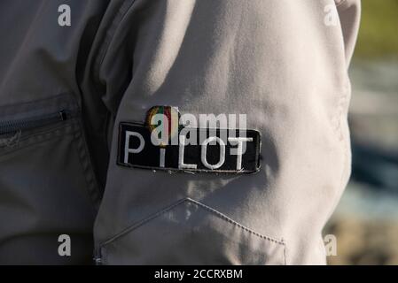 Tanne, Deutschland. Juli 2020. Eine der Jacken hat einen Aufnäher mit dem Schriftzug 'Pilot'. Quelle: Stephan Schulz/dpa-Zentralbild/ZB/dpa/Alamy Live News Stockfoto