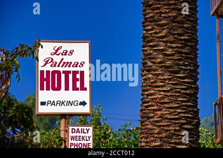 Das Las Palmas Hotel.das Las Palmas Hotel war eines der Drehorte für den Film 'Pretty Woman' (1990) Stockfoto