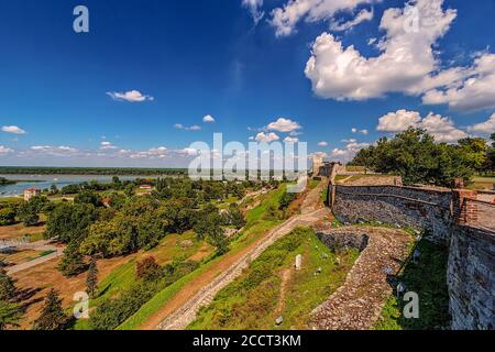 Blick von der Höhe der Belgrader Festung Stockfoto