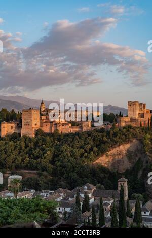 Alhambra Palast und Festungskomplex in Granada, Andalusien, Spanien Stockfoto