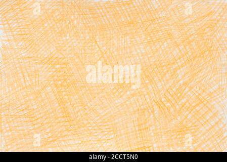 Orange Farbe abstrakt Buntstift Zeichnung Papier Hintergrund Textur Stockfoto