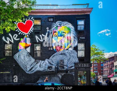 New York City, USA, Mai 2019, Wandgemälde von Eduardo Kobra an der W. 21st St. und Eighth Ave im Chelsea-Viertel Stockfoto