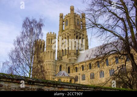 Ely Kathedrale aus dem Canonry Stockfoto