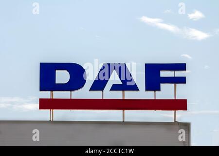 Ankara, TÜRKEI : DAF Trucks NV ist ein niederländisches LKW-Produktionsunternehmen und eine Division von PACCAR (Pacific Car and Foundry Company). Stockfoto