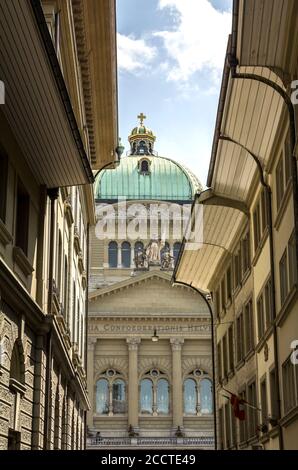 Bundespalast der Schweiz, Gebäude des schweizer parlaments in der schweizer Hauptstadt Bern (Bern auf Französisch), Schweiz, Europa Stockfoto
