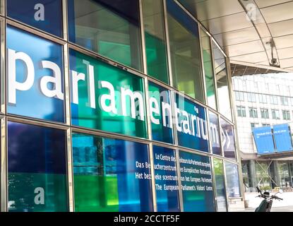 Brüssel, BELGIEN : Gebäude des Europäischen Parlaments in Brüssel, Belgien Stockfoto