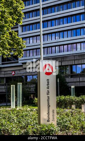 Nürnberg, 11,2019. August: Sitz der Bundesagentur für Arbeit in Nürnberg - Bundesagentur für Arbeit - die BA führt Job c Stockfoto