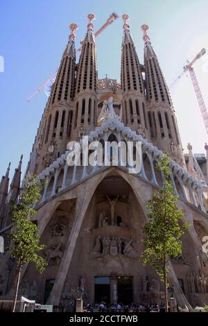 Sagrada Familia August 2020, Barcelona, Spanien Stockfoto
