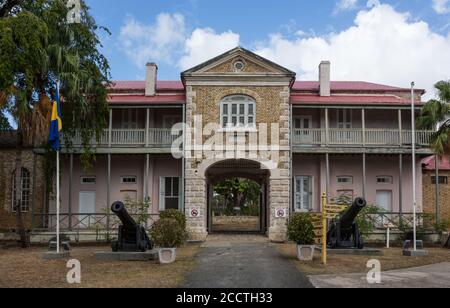 Barbados Museum and Historical Society im ehemaligen britischen Militärgefängnis in St. Ann’s Garrison in Bridgetown, Barbados. UNESCO-Weltkulturerbe SIT Stockfoto