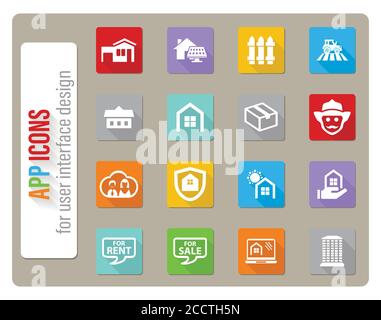 Immobilien Icon Set Stock Vektor