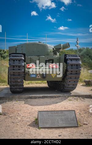 Graye-Sur-Mer, Frankreich - 08 04 2020: Juno Beach, Churchill Tank Stockfoto