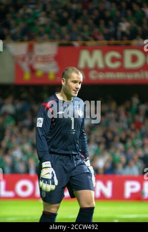 07. September 2005. Windsor Park, Belfast, Nordirland. Internationaler Fußball – 2006 FIFA Fußball-Weltmeisterschaft Gruppe 6 Qualifier, Nordirland 1 England 0. England Torwart Paul Robinson. Stockfoto