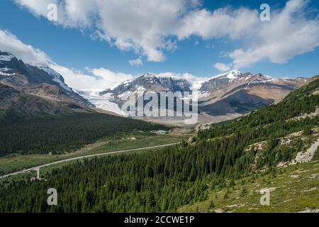 Athabasca-Gletscher im Jasper National Park, Alberta, Kanada. Stockfoto