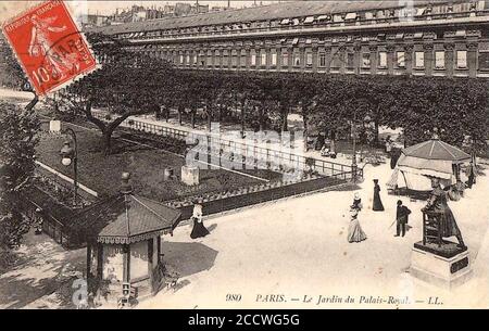 Jardin du Palais Royal Vers 1910. Stockfoto