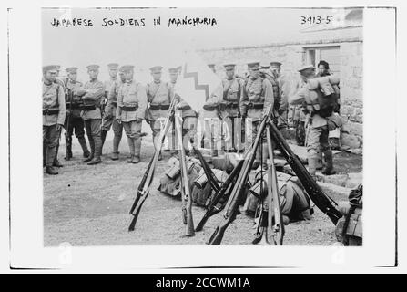 Japanische Soldaten in der Mandschurei Stockfoto