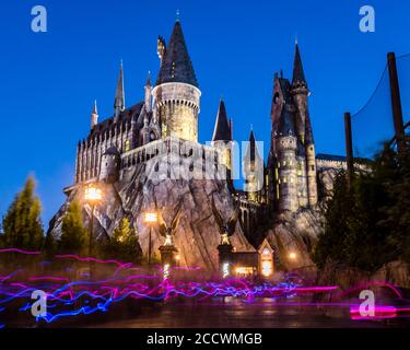 Die Harry Potter Lands in den Universal Studios sind unglaublich Stockfoto