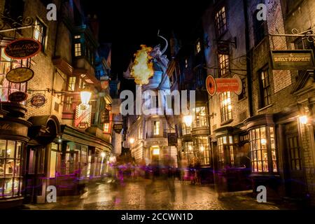 Die Harry Potter Lands in den Universal Studios sind unglaublich Stockfoto