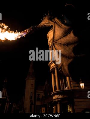 Die Harry Potter Lands in den Universal Studios sind unglaublich Stockfoto