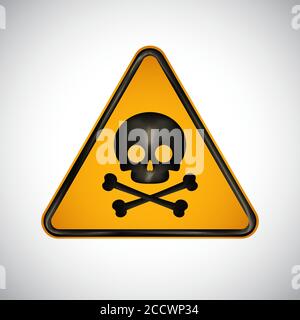 Warnschild für Giftstoffe. Schwarz orange Warnschild Gift Gefahrenschild auf weißem Hintergrund. Informationssicherheit Gefahr Vektor-Symbol. Design-Schutz Stock Vektor