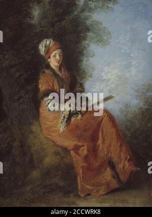 Jean Antoine Watteau - Der Träumer (La Rêveuse) Stockfoto