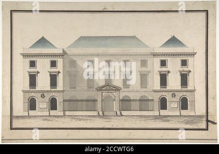 Jean François Chalgrin, Entwurf für die Collège de France, Paris - Fassade des Gerichtshofes. Stockfoto