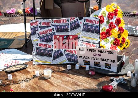 Louisville, KY, USA. August 2020. Eine allgemeine Ansicht des Breonna Taylor Memorial im Jefferson Square Park während des dritten Tages der BreonnaCon 24. August 2020 in Louisville, Kentucky nach dem Tod von Breonna Taylor. ( Credit: Chris Tuite/Image Space/Media Punch)/Alamy Live News Stockfoto