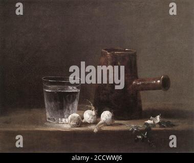 Jean Siméon Chardin - Wasserglas und Krug Stockfoto