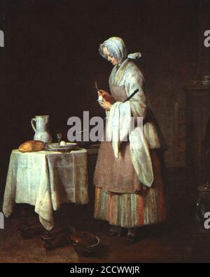 Jean Siméon Chardin - die aufmerksamen Krankenschwester Stockfoto