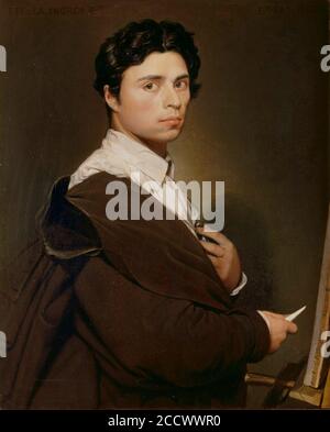 Jean-Auguste-Dominique Ingres - Autoportrait à vingt-quatre ans Stockfoto
