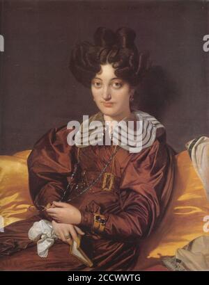 Jean-Auguste-Dominique Ingres - Portrait de madame Marcotte de Sainte-Marie, 1826. Stockfoto