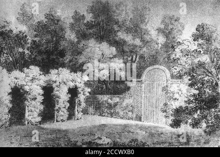 Jean-Baptiste Oudry - der Park von Arcueil Stockfoto