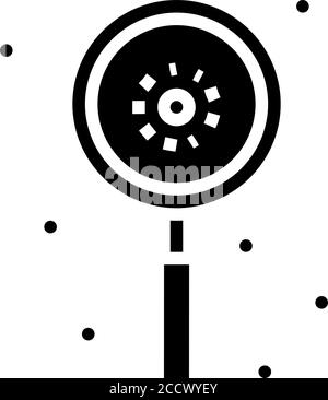 Virusforschung Glyphen Symbol Vektor Illustration Stock Vektor