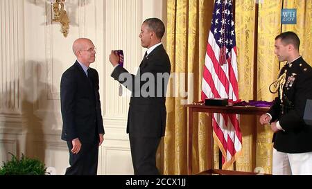 Jeffrey Katzenberg, Barack Obama, National Medal of Arts-2. Stockfoto